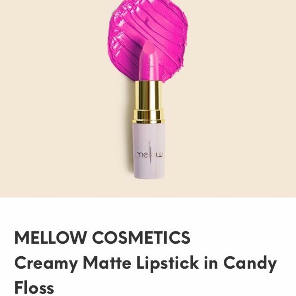Creamy matte lipstick in candy floss